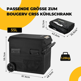 BougeRV 55L 600D Tragtasche für Dual-Zone-Kühlschrank wasserdichte & Kratzfeste