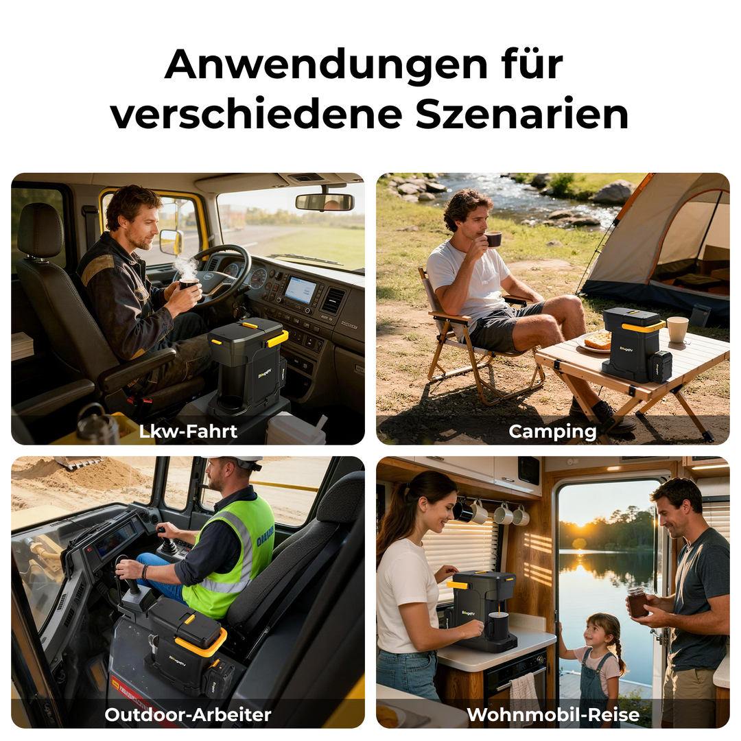 BougeRV mobile Kaffeemaschine mit 144Wh Akku