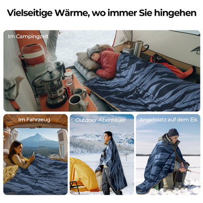 BougeRV 12V tragbare elektrische Decke (Blau)