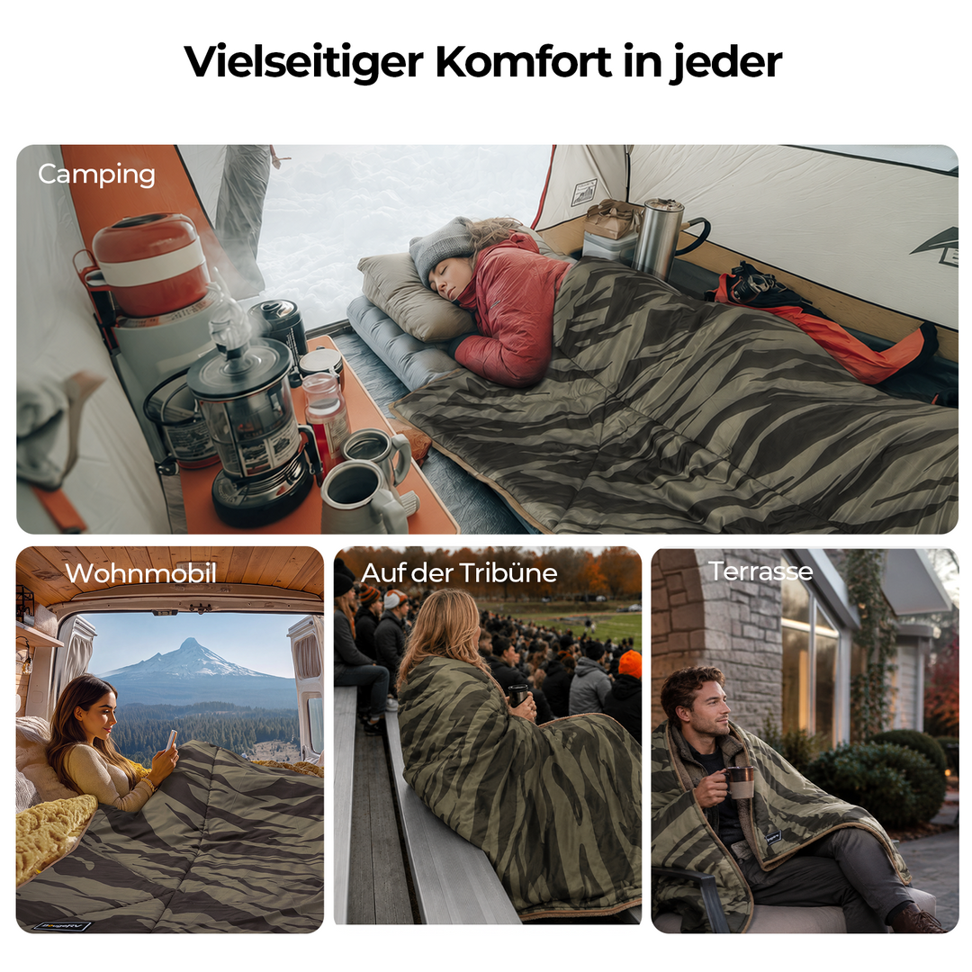 BougeRV 12V tragbare elektrische Decke (Grün)
