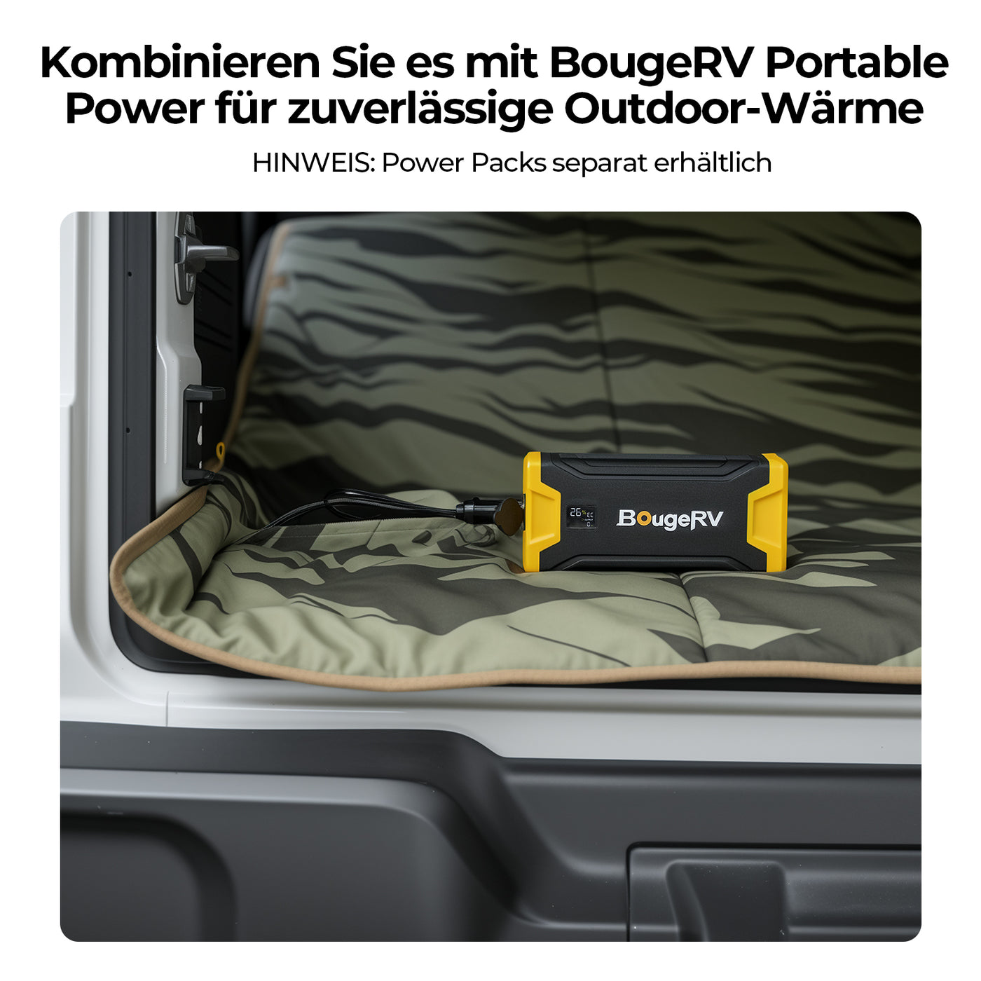 BougeRV 12V tragbare elektrische Decke (Grün)