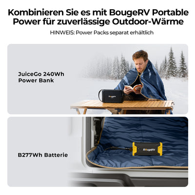 BougeRV 12V tragbare elektrische Decke (Blau)