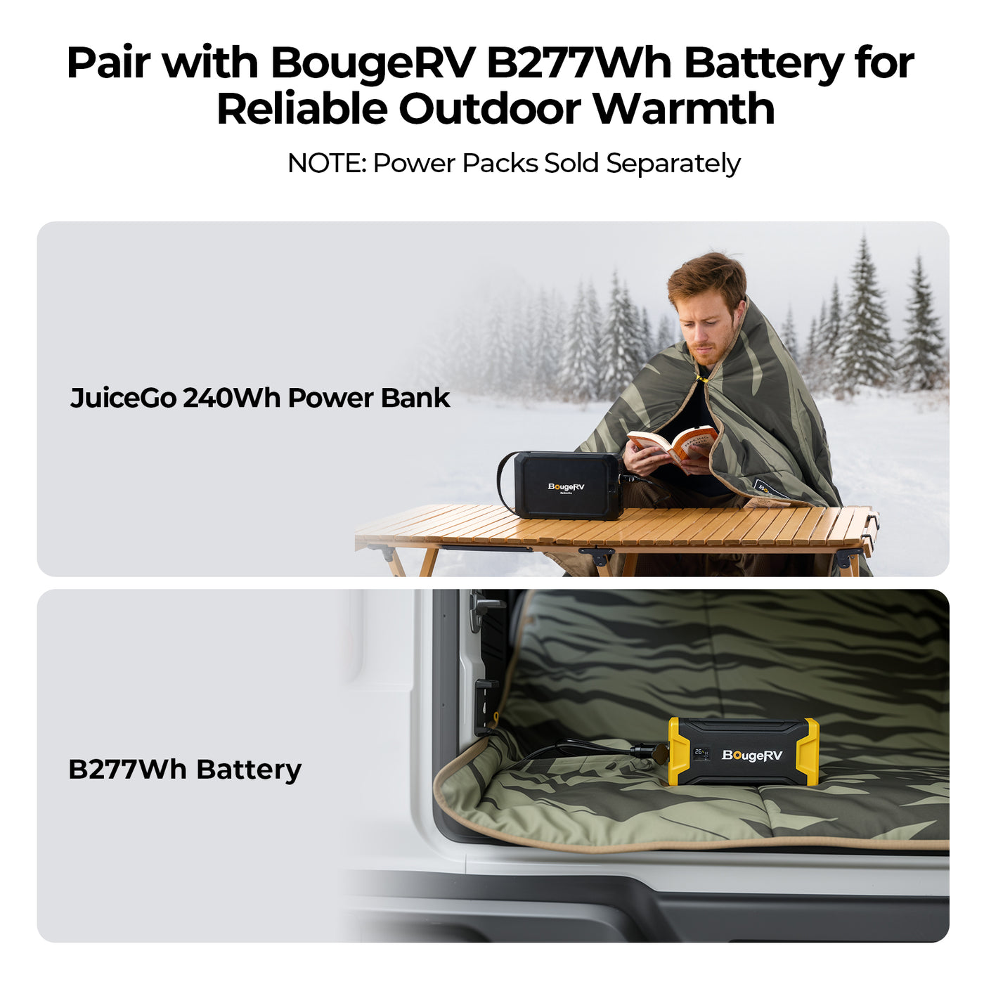 BougeRV 12V tragbare elektrische Decke (Grün)