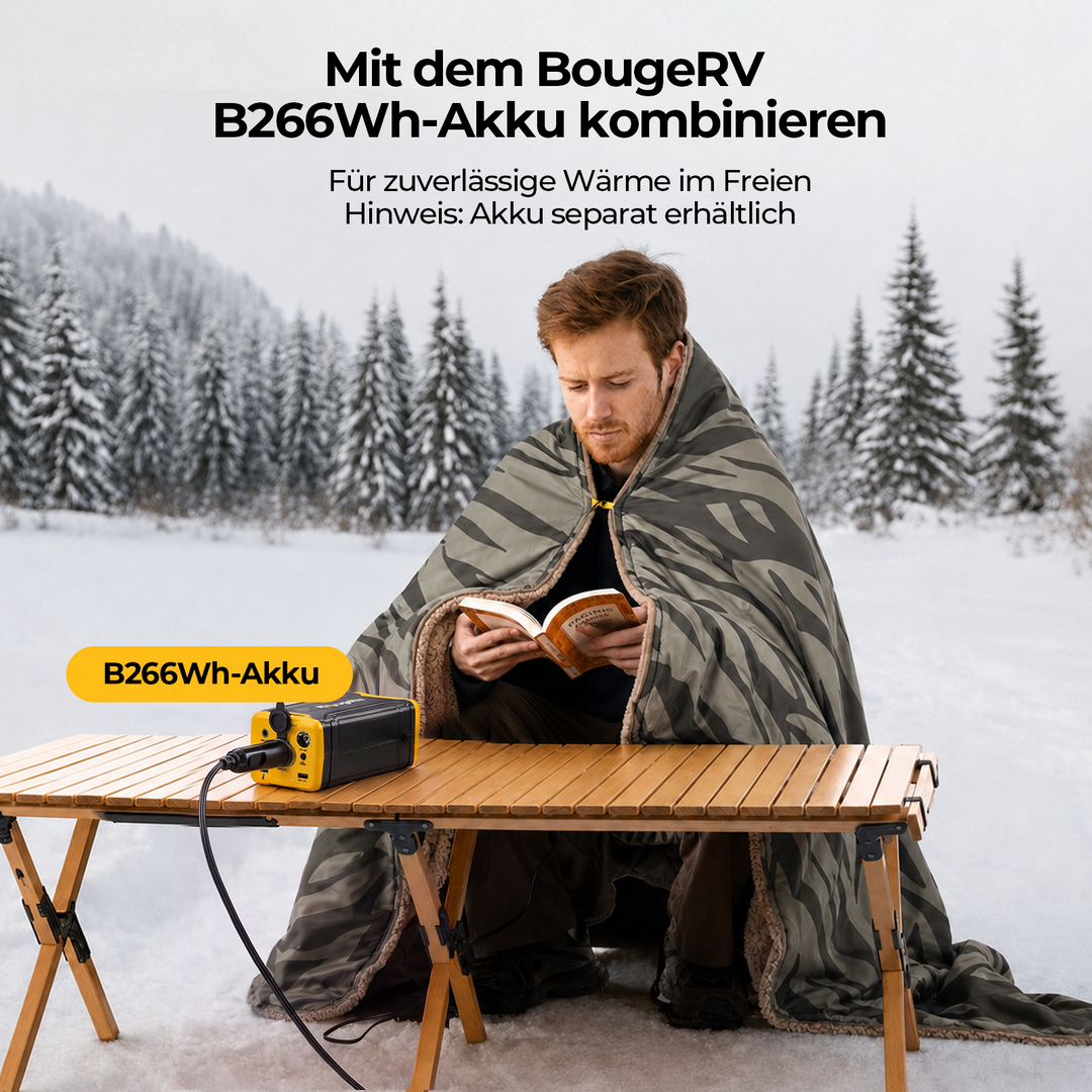 BougeRV 12V tragbare elektrische Decke (Grün)