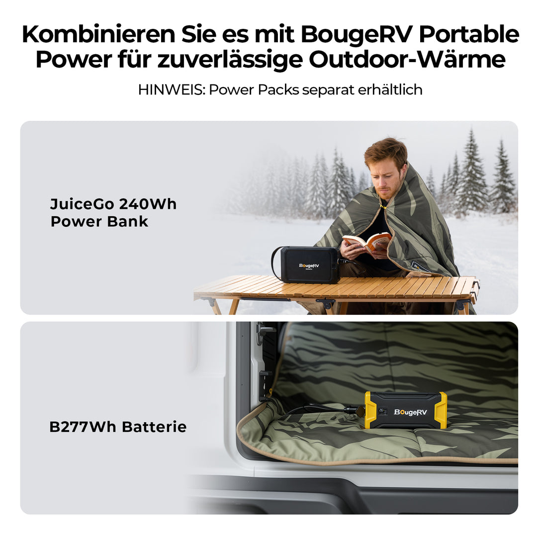 BougeRV 12V tragbare elektrische Decke (2 Stück)