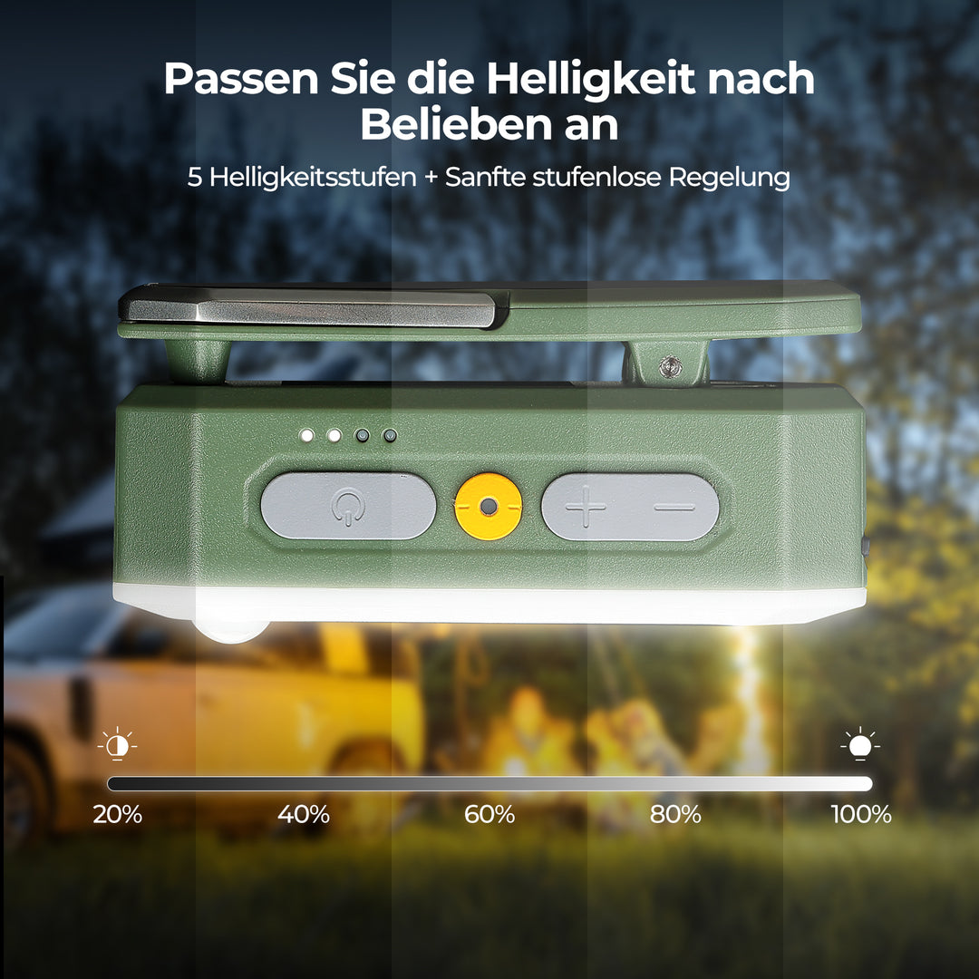 Lampada Da Campeggio BougeRV 6000 Lumen - Ricaricabile, Altezza Regolabile, IPX5, Con Batteria 13400 MAh