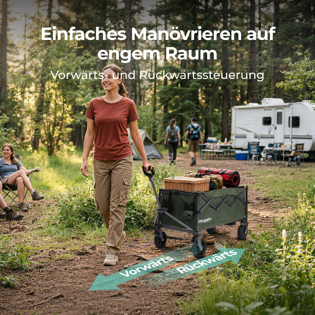 BougeRV LiteRover Faltbarer Elektro-Bollerwagen für Camping (Grün)