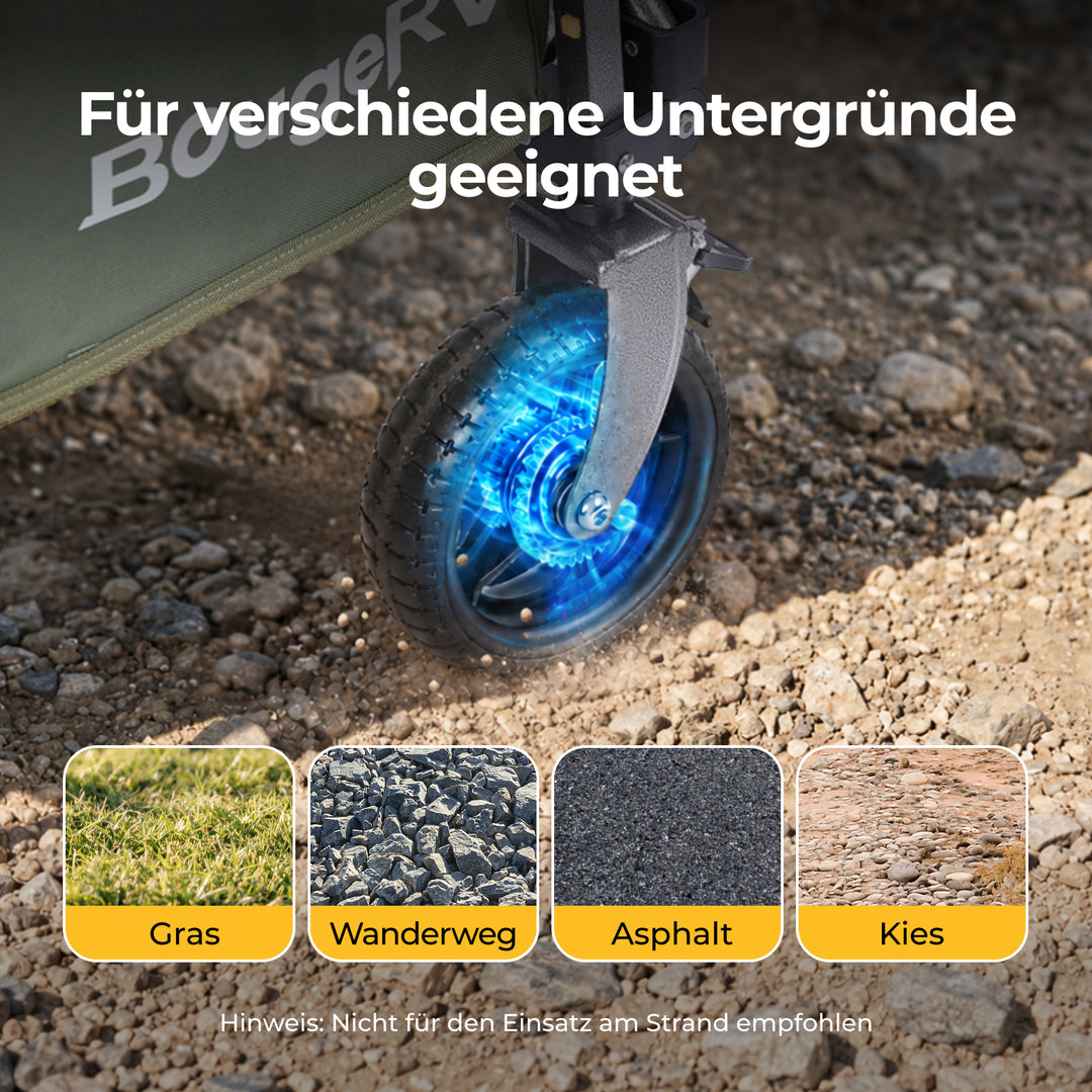 BougeRV LiteRover Faltbarer Elektro-Bollerwagen für Camping (Grün)