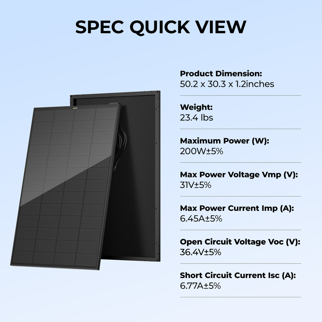 BougeRV 200 W Anti-Shading N-Typ Solarpanel