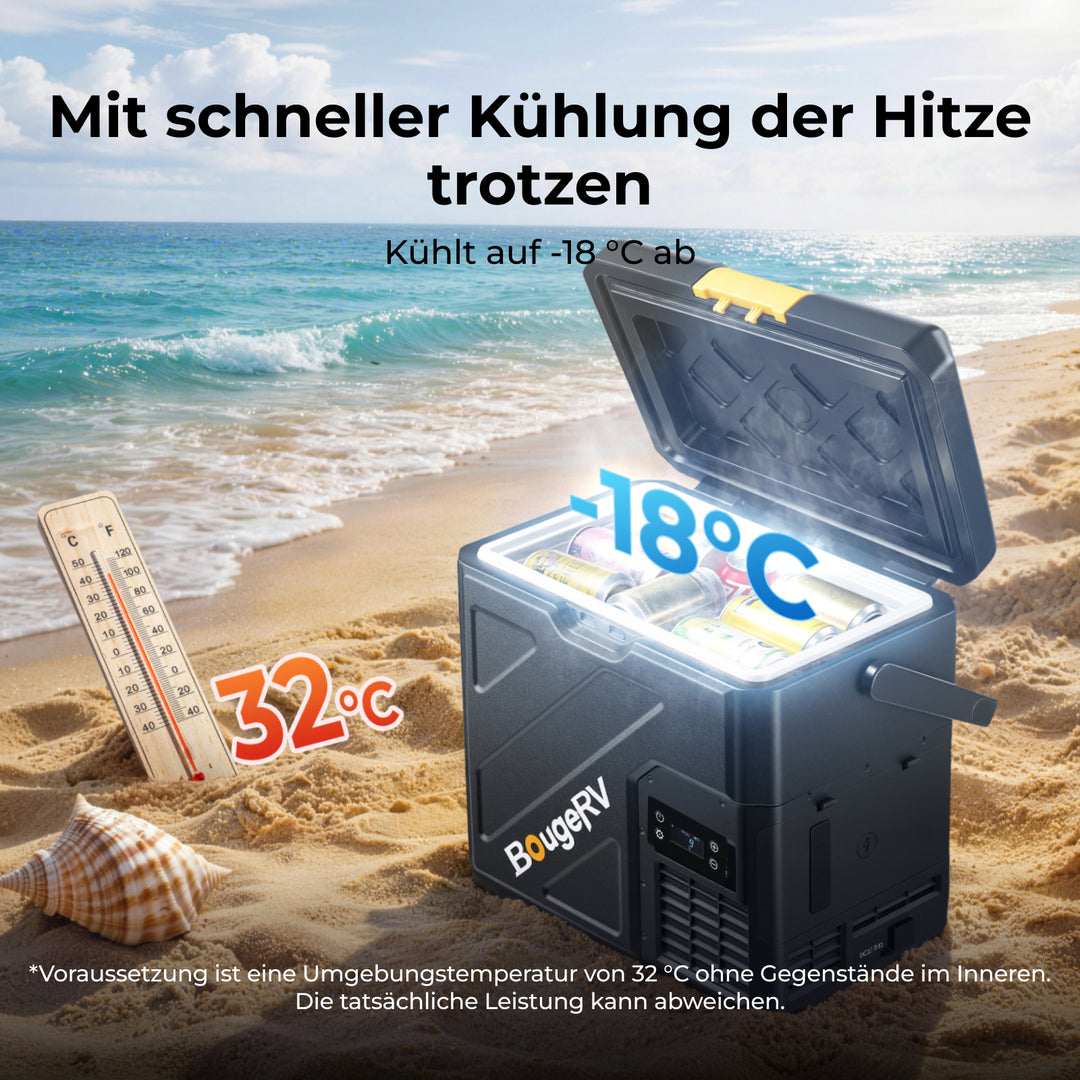BougeRV Neuer CRH20 20L 12V tragbarer Autokühlschrank mit 240WH Akku