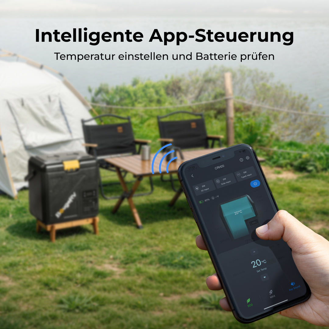 BougeRV Neuer CRH20 20L 12V tragbarer Autokühlschrank mit 240WH Akku