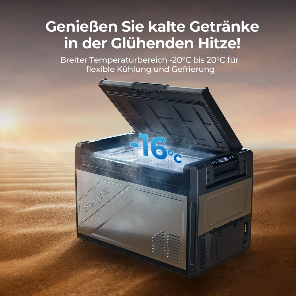 BougeRV New Rocky V3.0 52 L 12-V-Autokühlschrank mit zwei Temperaturzonen