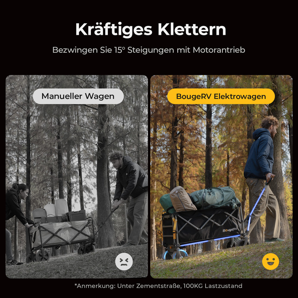 BougeRV elektrischer bollerwagen für Camping, bollerwagen faltbar