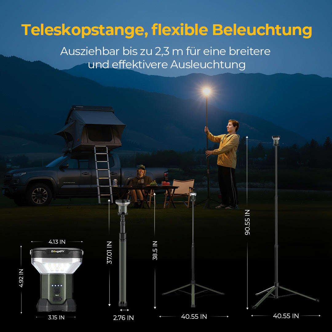 BougeRV Teleskop-Campingleuchte