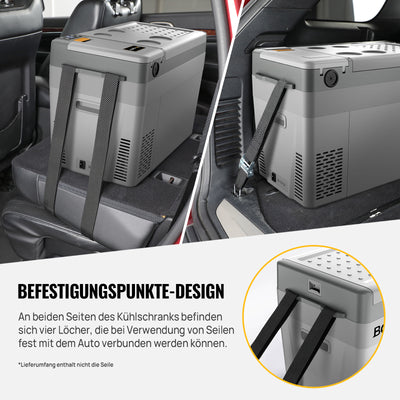 BougeRV CRPRO 29 Liter 12V Tragbarer Auto Kühlschrank Weiß