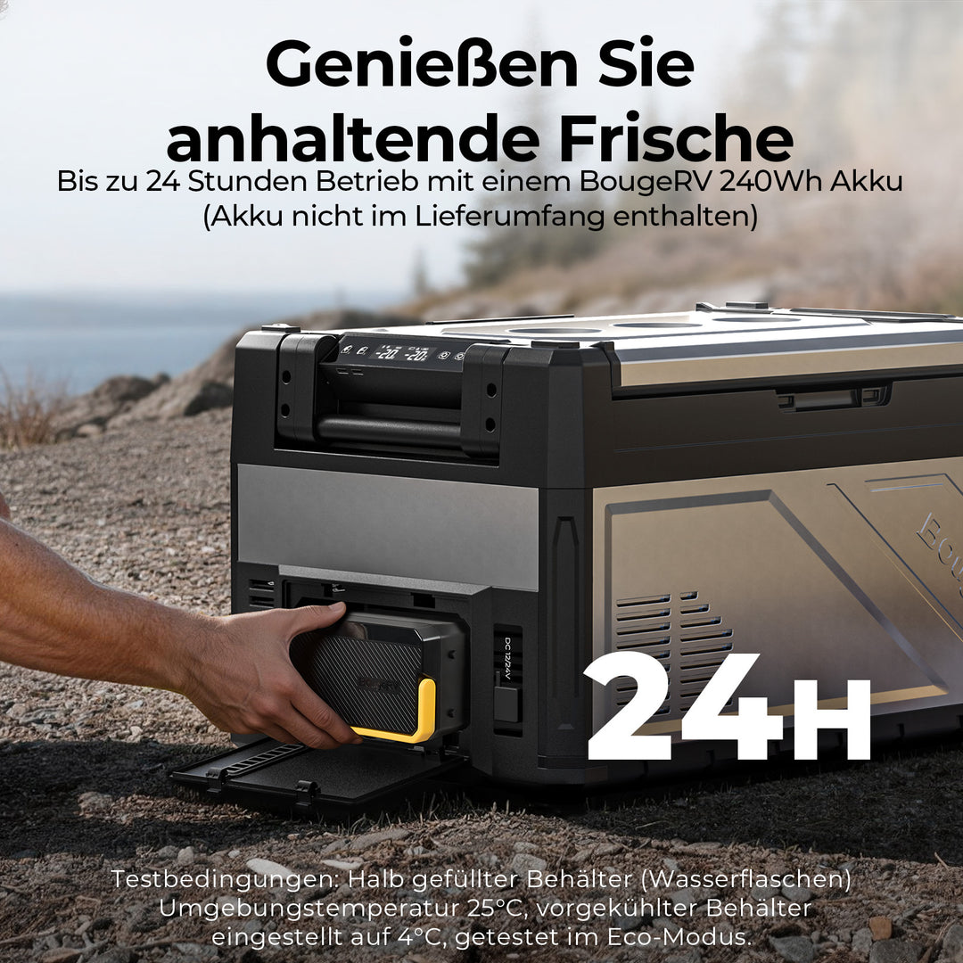BougeRV New Rocky V3.0 52 L 12-V-Autokühlschrank mit zwei Temperaturzonen