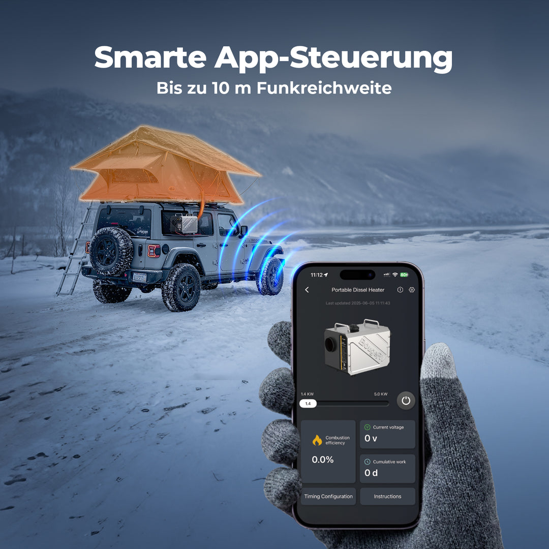 BougeRV 5 kW Tragbarer Diesel-Außenheizstrahler