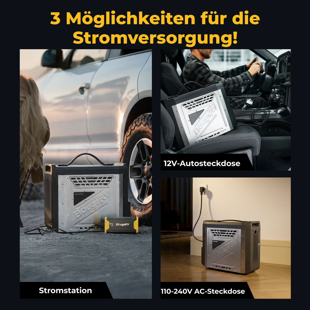 BougeRV Neuer tragbarer Propangas-Wassererhitzer für Campingzwecke im Freien