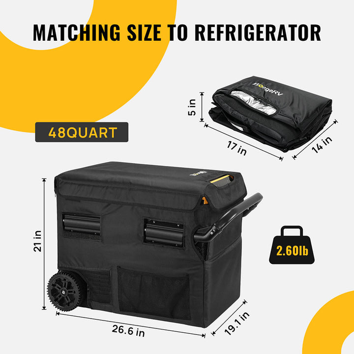 <tc>BougeRV 45L 600D bolsa de transporte para nevera de doble zona impermeable y resistente a los arañazos</tc>