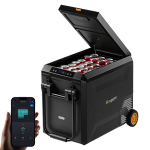 BougeRV Neuer ASPEN S50 12V 47 L tragbarer Kühlschrank (Mit Rollen)