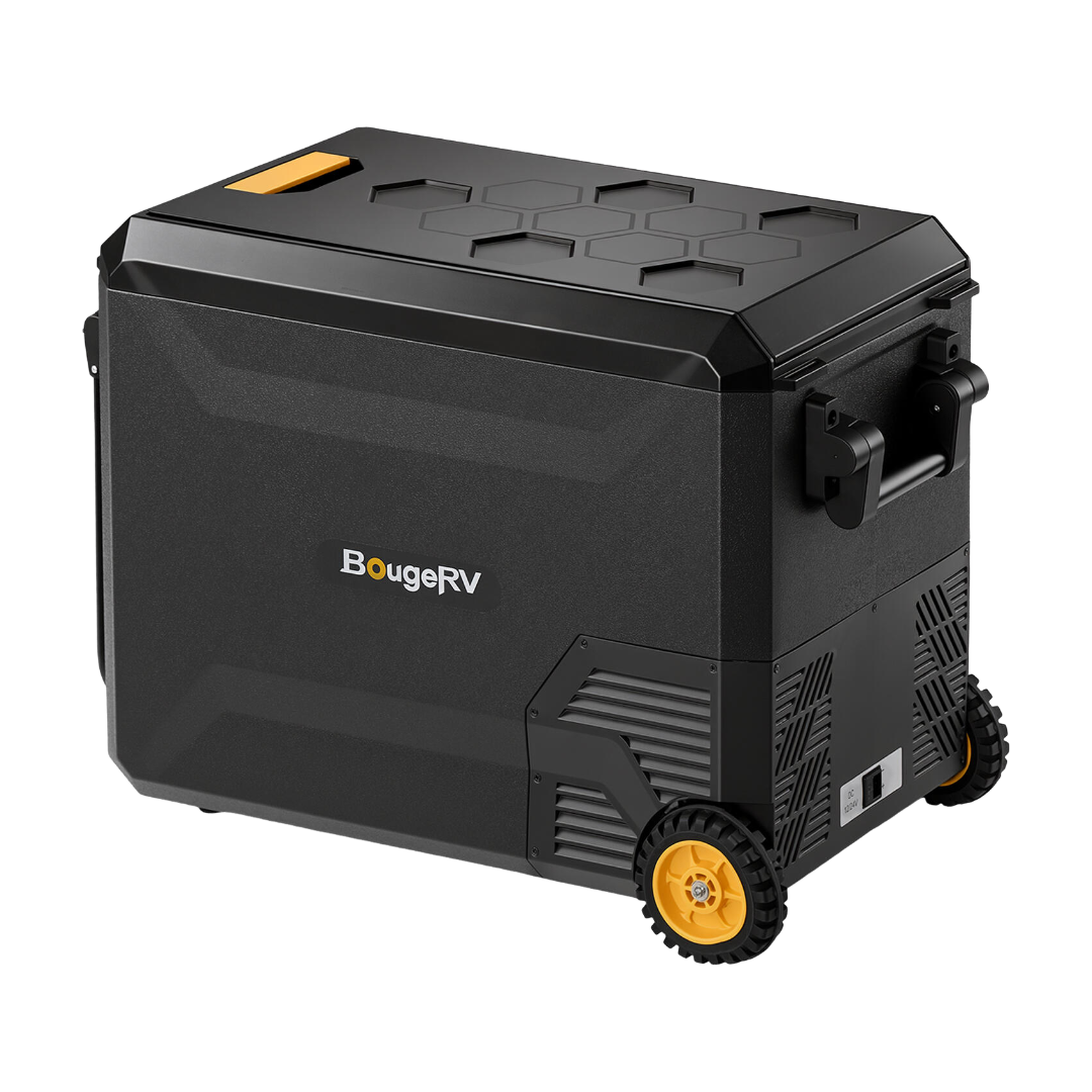 BougeRV Neuer ASPEN S50 12V 47 L tragbarer Kühlschrank (Mit Rollen)