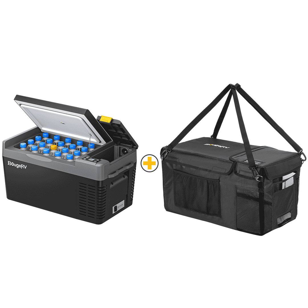 Frigorifero Auto BougeRV CRPRO 20L Da 12V/24V Con Centrale Elettrica 220Wh | Nero | Modalità MAX Ed ECO | Per Camper E Viaggi - Foto 5