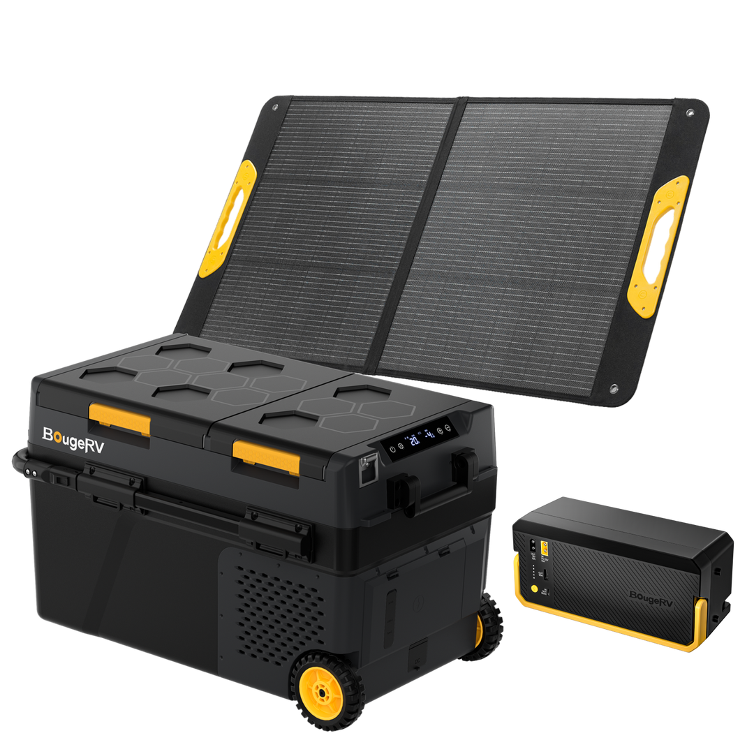 BougeRV CRD2 V2.0 40 L Zwei Zonen Doppeltür Kompressor Kühlbox Auto