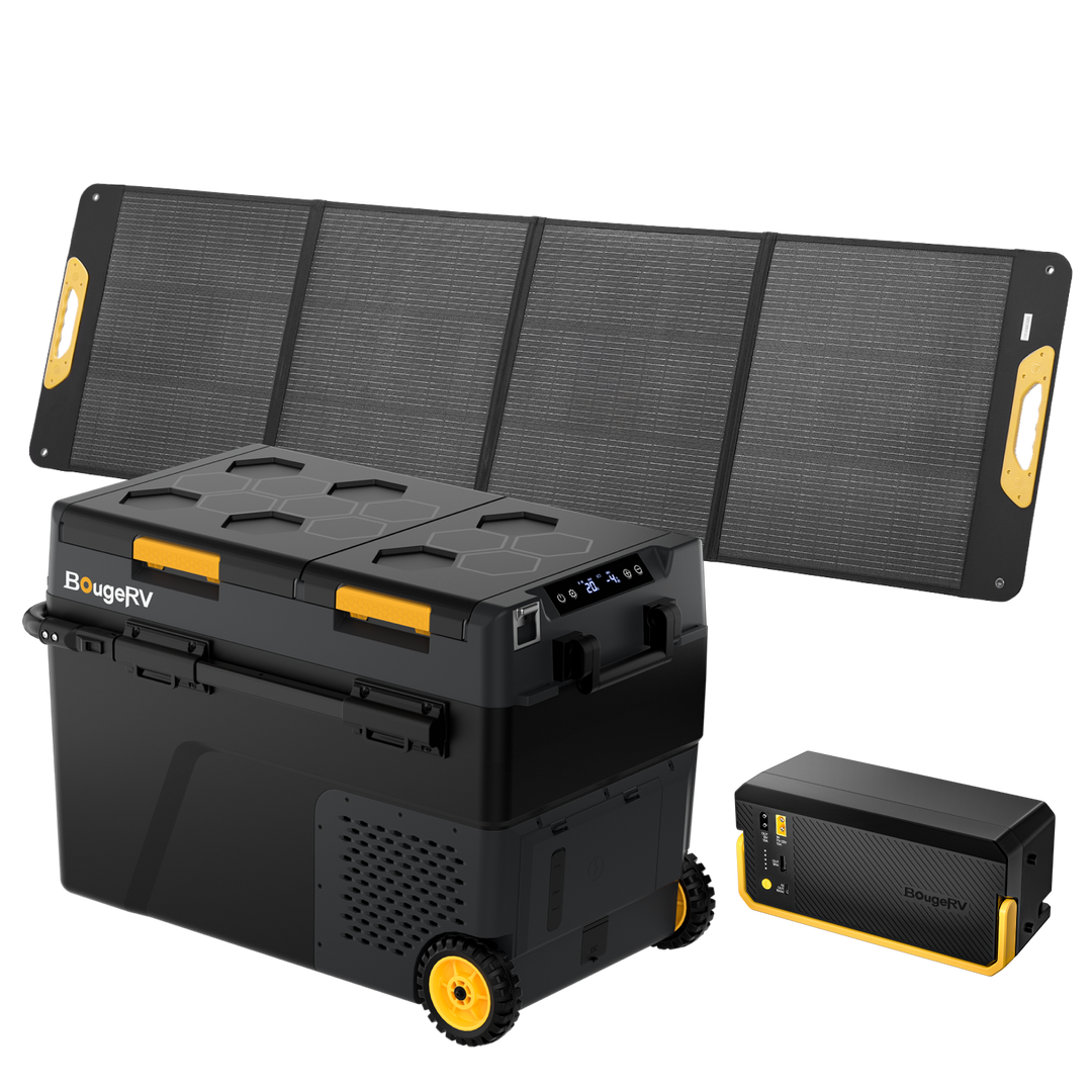 BougeRV CRD2 V2.0 49 L Zwei Zonen Doppeltür Kompressor Kühlbox Auto