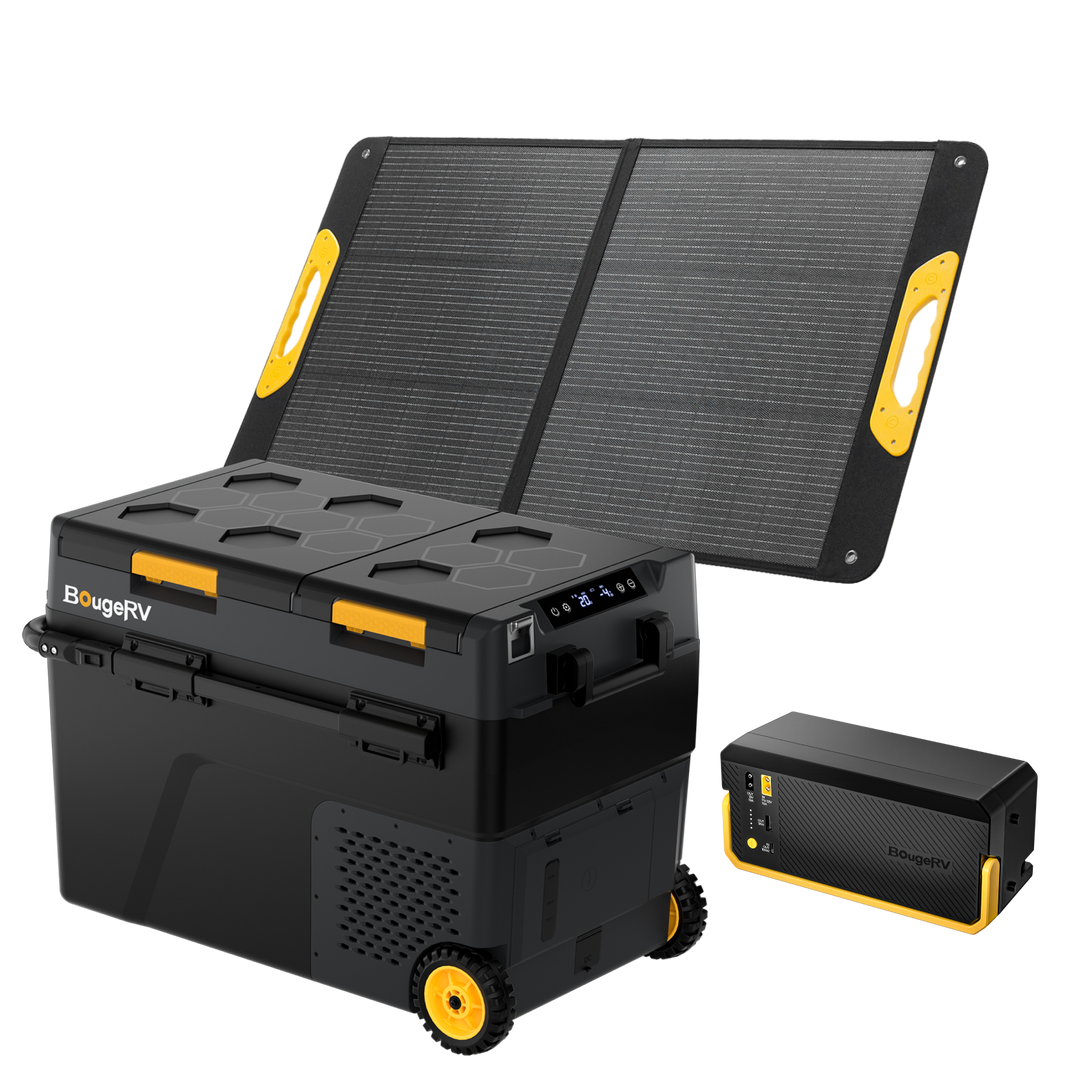 BougeRV CRD2 V2.0 49 L Zwei Zonen Doppeltür Kompressor Kühlbox Auto