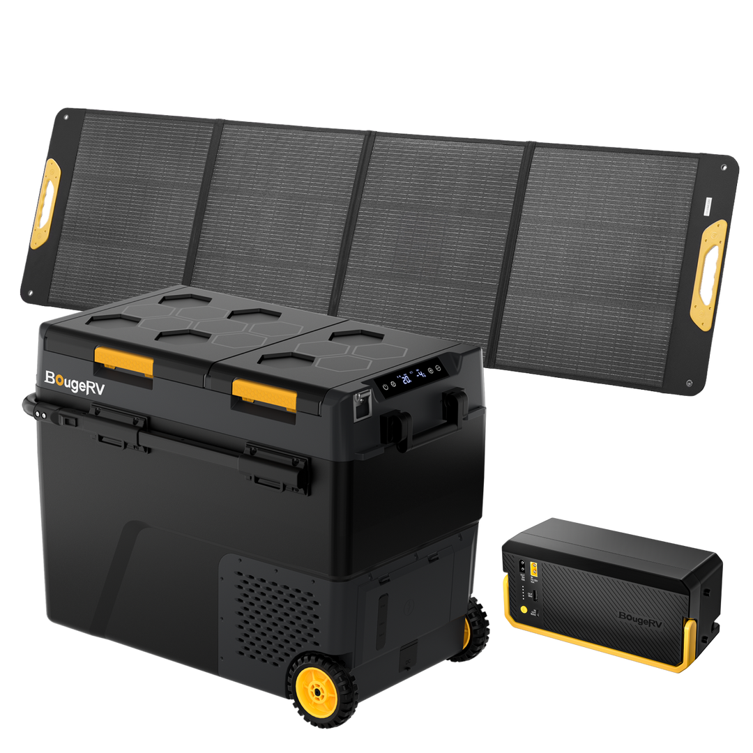 <tc>BougeRV CRD2 57L Coche frigorífico con compresor de doble puerta y dos zonas</tc>