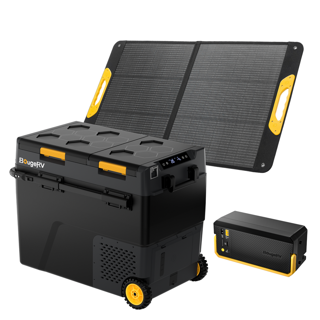 <tc>BougeRV CRD2 57L Coche frigorífico con compresor de doble puerta y dos zonas</tc>