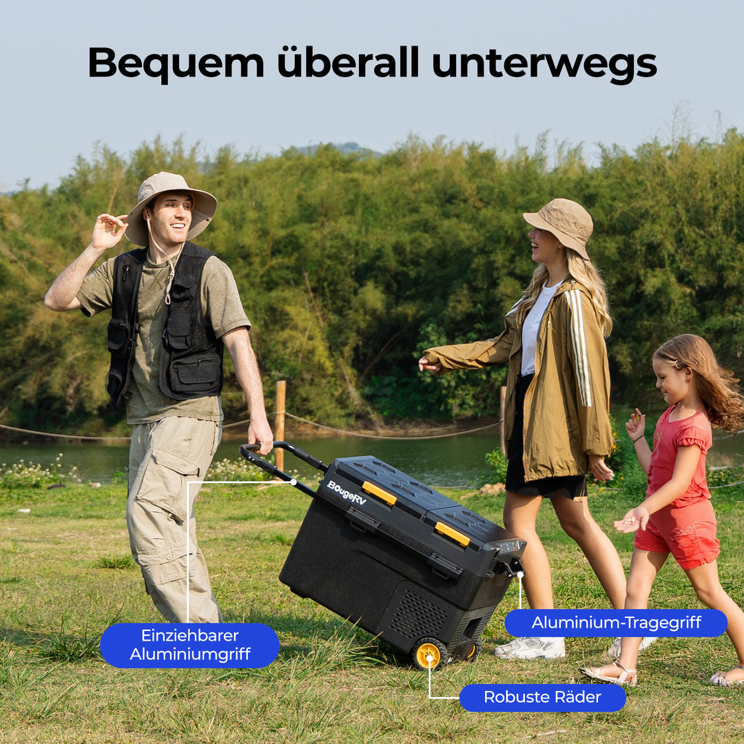 BougeRV CRD2 49L Zwei Zonen Doppeltür Kompressor Kühlbox Auto