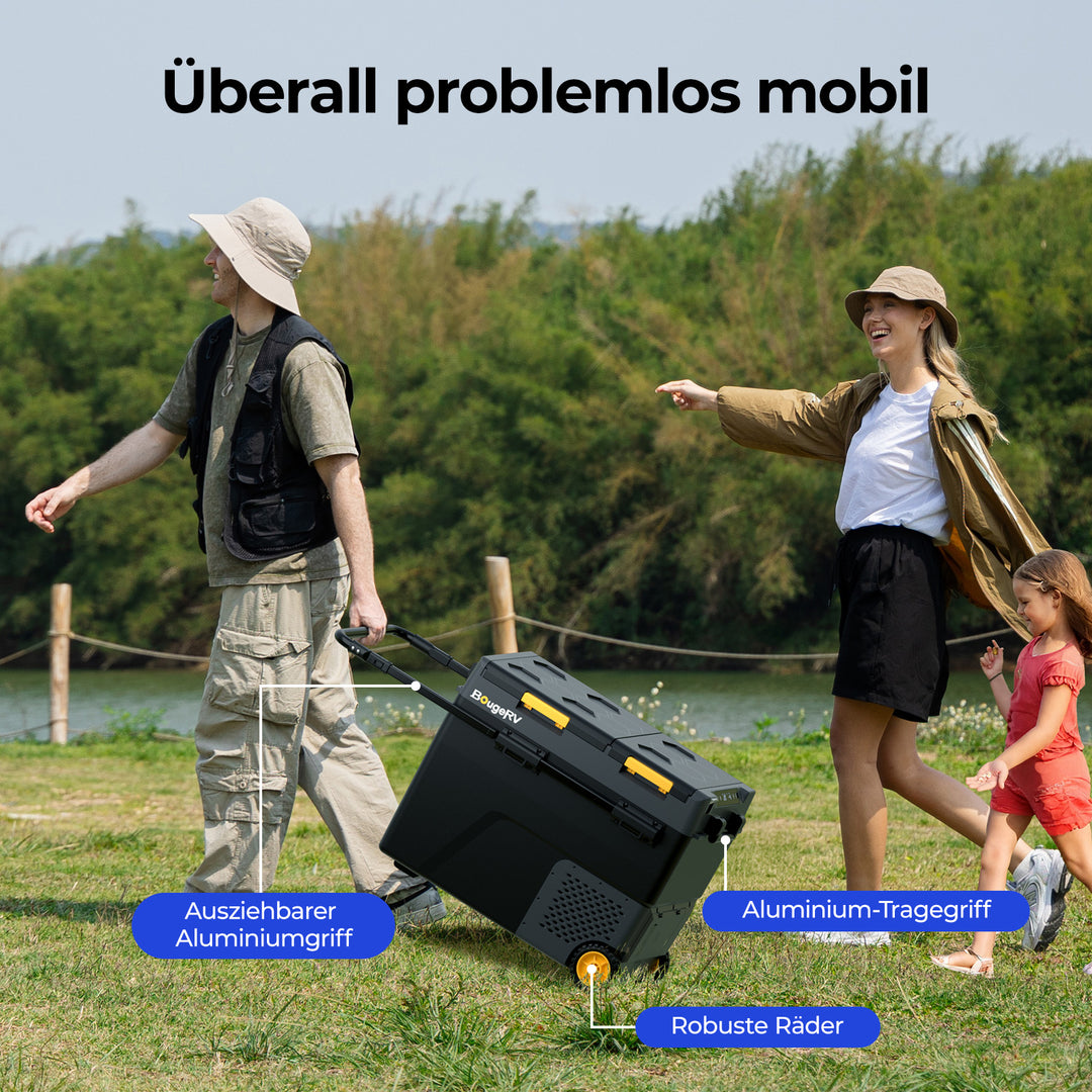 BougeRV CRD2 V2.0 57L Zwei Zonen Doppeltür Kompressor Kühlbox Auto