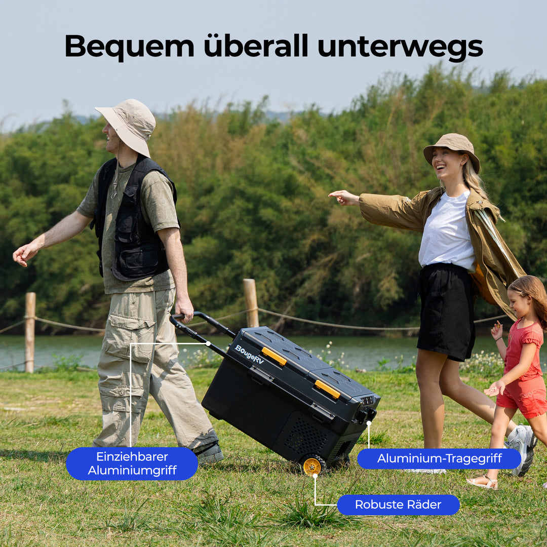 BougeRV CRD2 57L Zwei Zonen Doppeltür Kompressor Kühlbox Auto