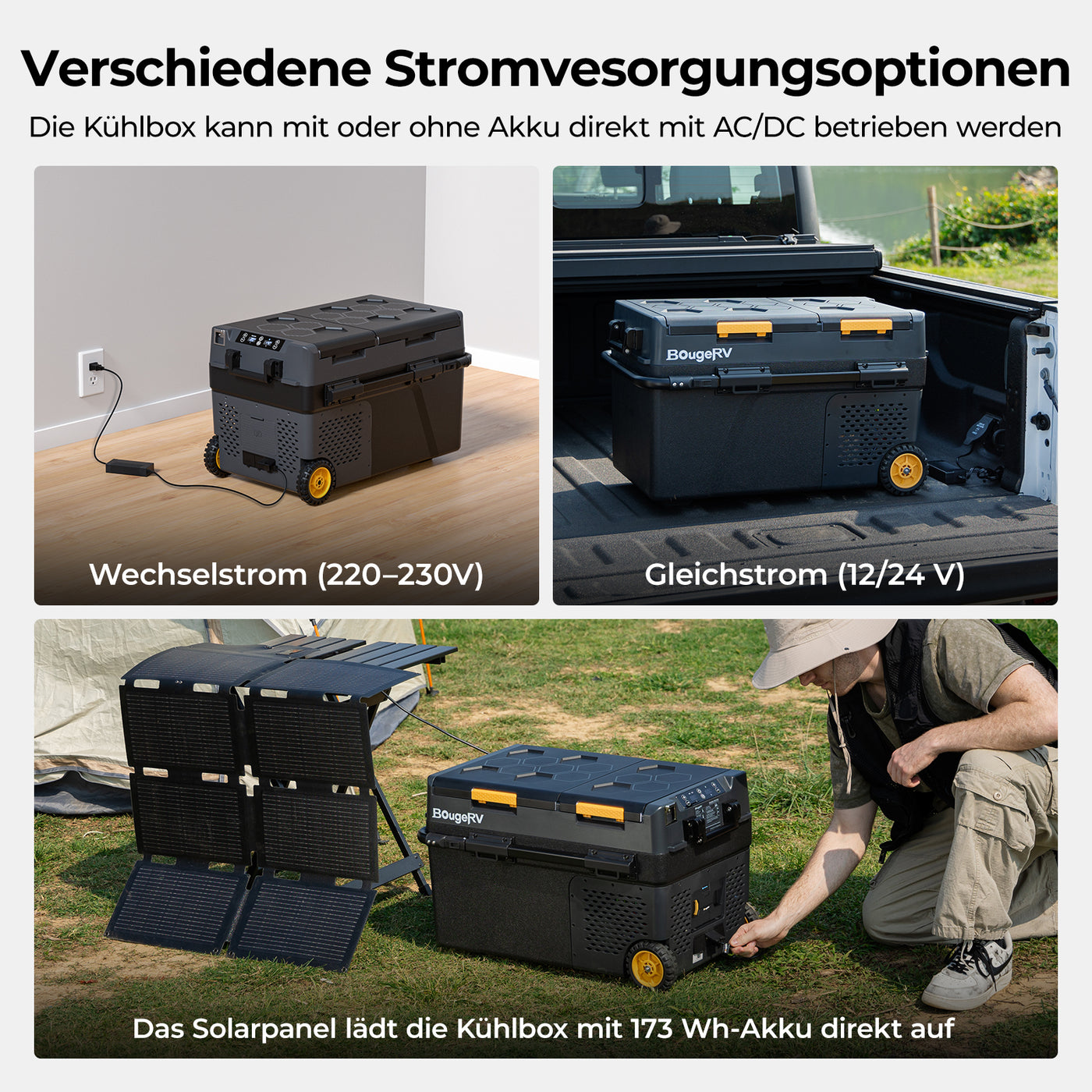 BougeRV CRD2 57L Zwei Zonen Doppeltür Kompressor Kühlbox Auto