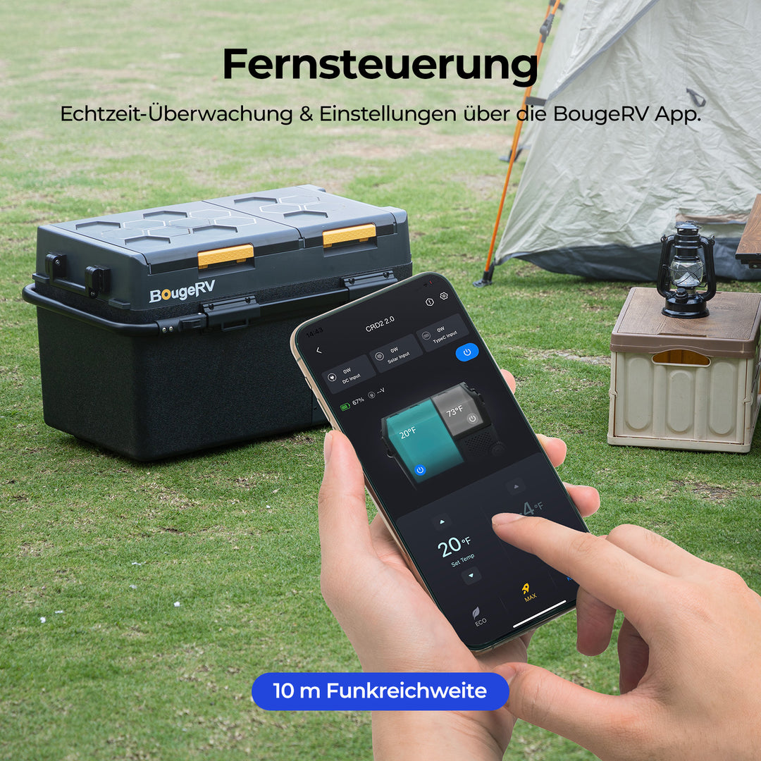 BougeRV CRD2 V2.0 40 L Zwei Zonen Doppeltür Kompressor Kühlbox Auto