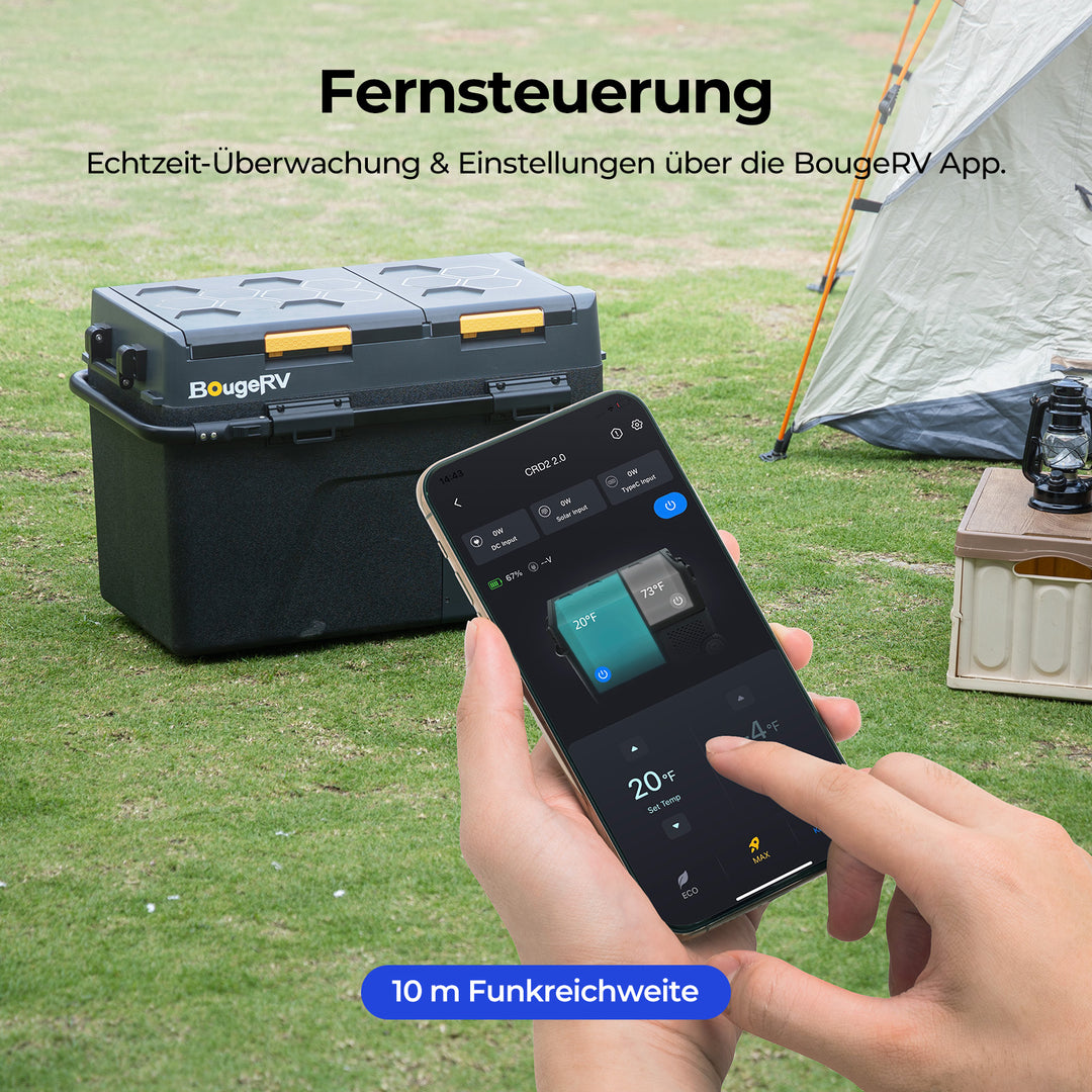 BougeRV CRD2 V2.0 49 L Zwei Zonen Doppeltür Kompressor Kühlbox Auto