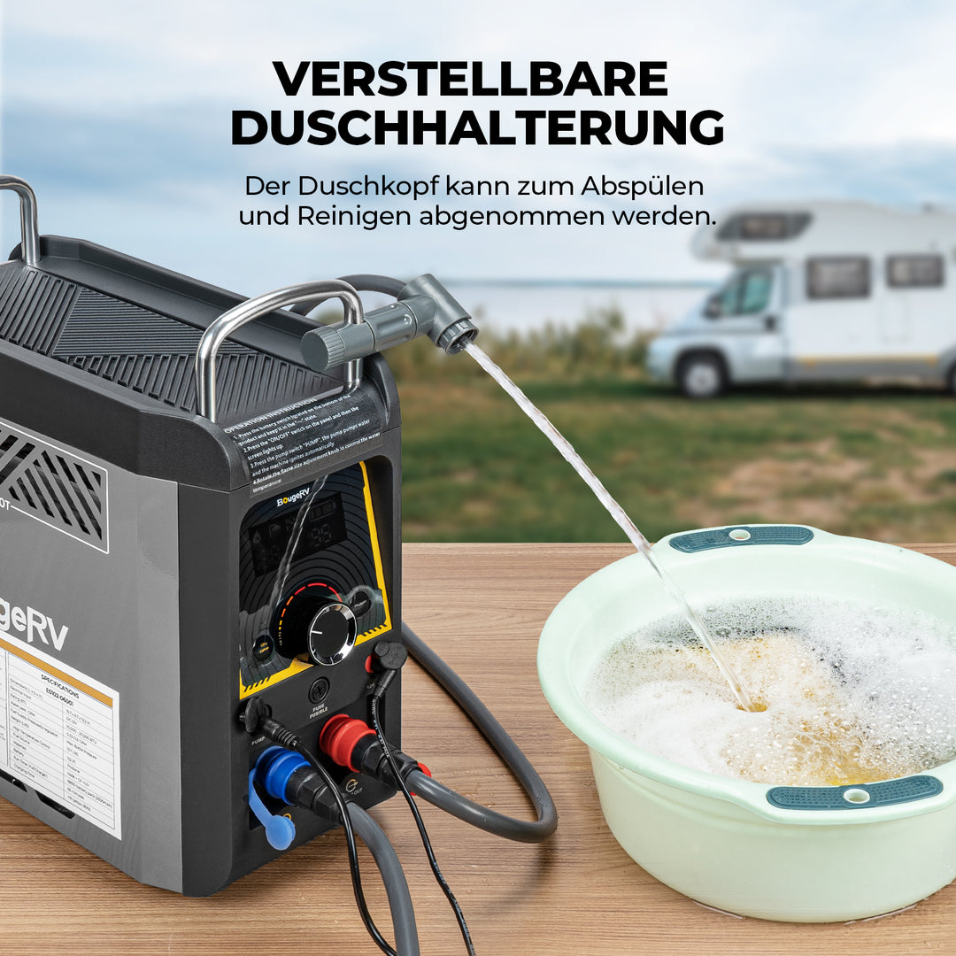BougeRV tragbarer Propan-Wassererhitzer für Camping, mobiler Durchlauferhitzer