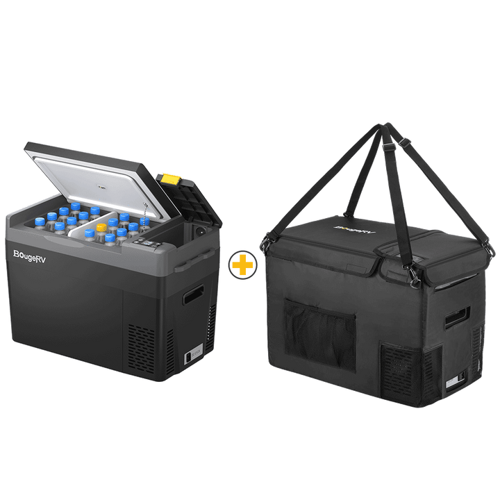 BougeRV CRPRO 29 Liter 12V Tragbarer Auto Kühlschrank Schwarz