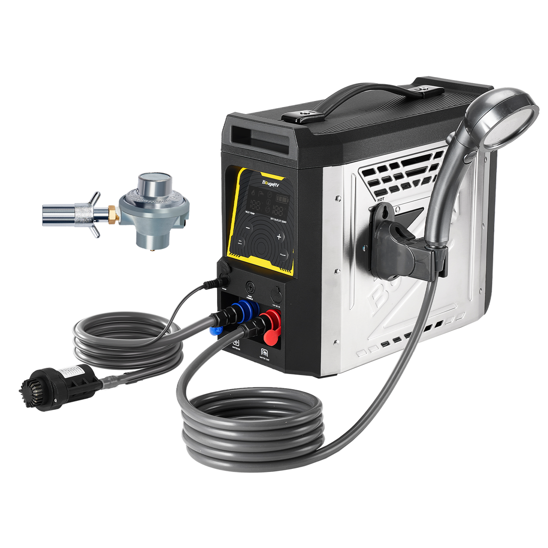 BougeRV Neuer tragbarer Propangas-Wassererhitzer für Campingzwecke im Freien