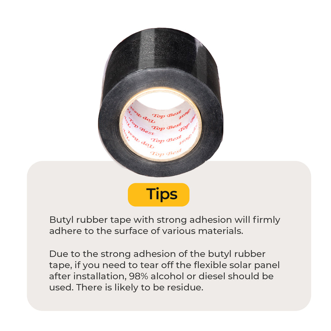 BougeRV Flexibles Solarpanel Wasserdichtes Butylkautschuk-Band