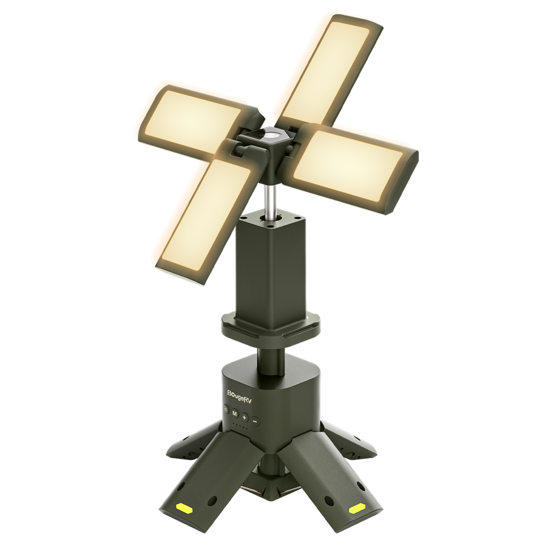 <tc>BougeRV Lámpara de camping portátil plegable para exteriores</tc>