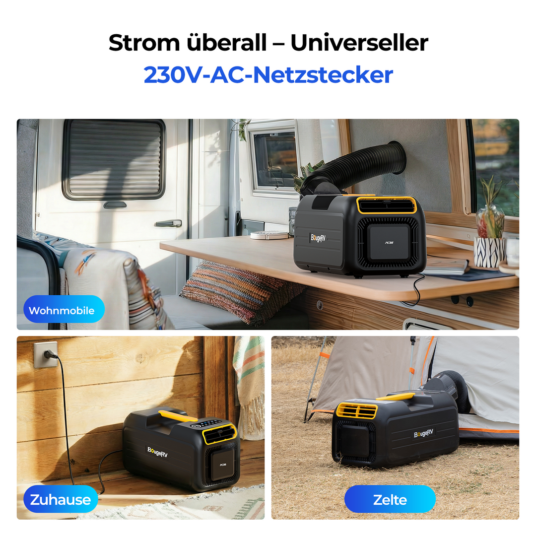 BougeRV Neue tragbare Klimaanlage mit 1,0 kW (3500 BTU)