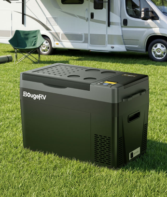 BougeRV CRPRO 29 Liter 12V Tragbarer Auto Kühlschrank Schwarz