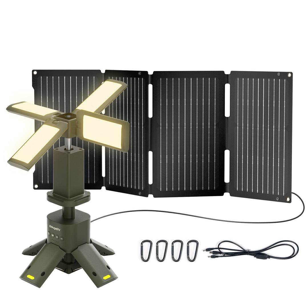 <tc>BougeRV Lámpara de camping portátil plegable para exteriores</tc>