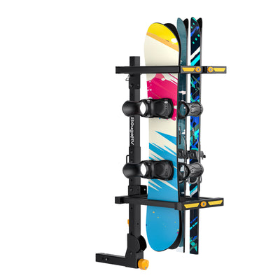 BougeRV Ski- und Snowboard-Träger für Anhängerkupplung mit Diebstahlschutz