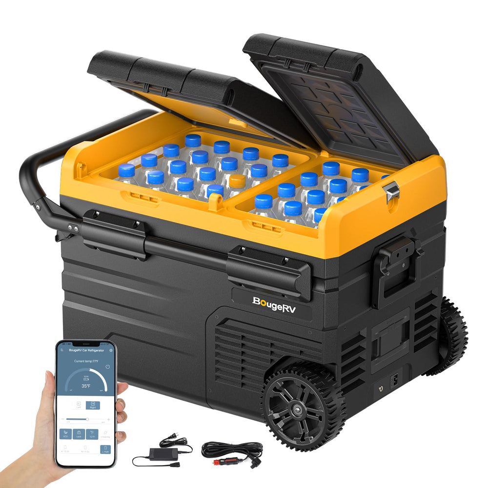 BougeRV CRD 35L 12V Zwei Zonen Doppeltür Kompressor Kühlbox Auto