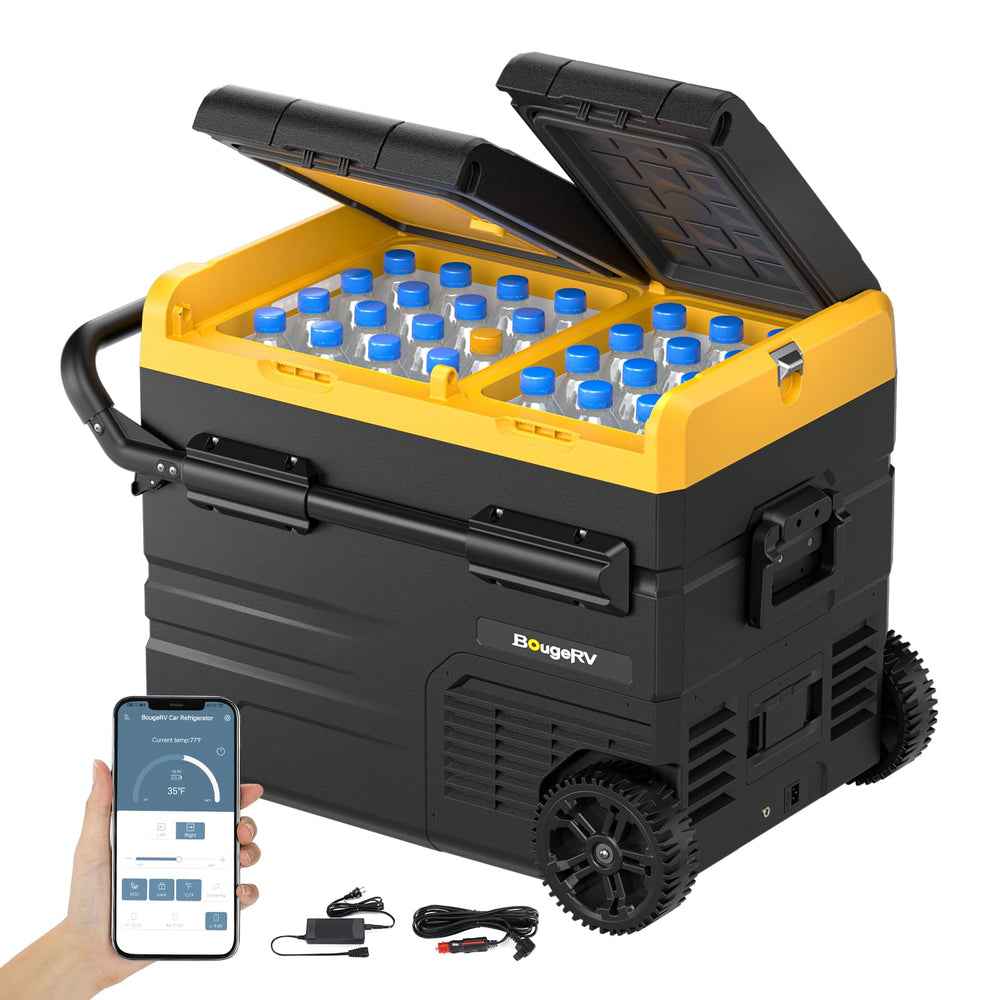 BougeRV CRD 45L 12V Zwei Zonen Doppeltür Kompressor Kühlbox Auto