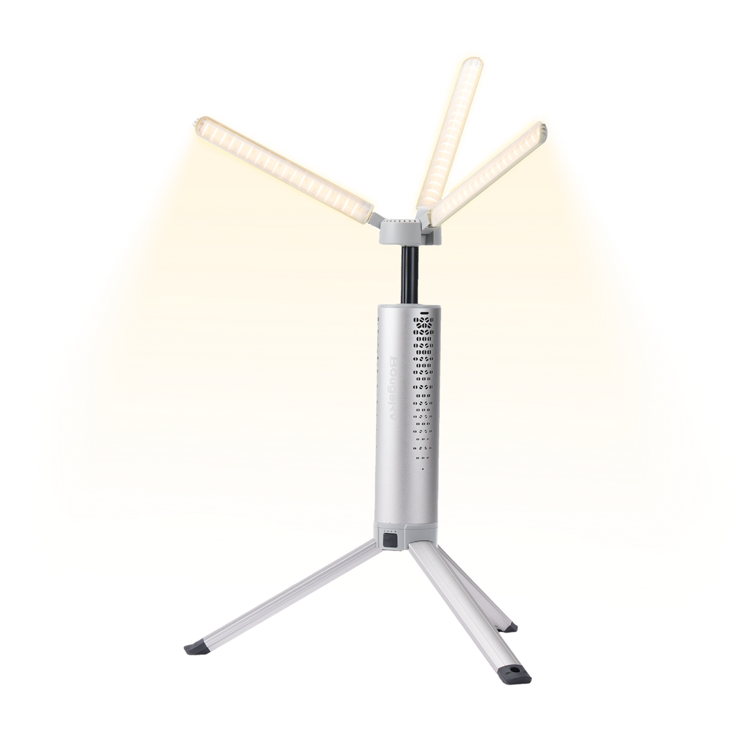 BougeRV Neue T1 tragbare teleskopische Campinglampe (Silber)