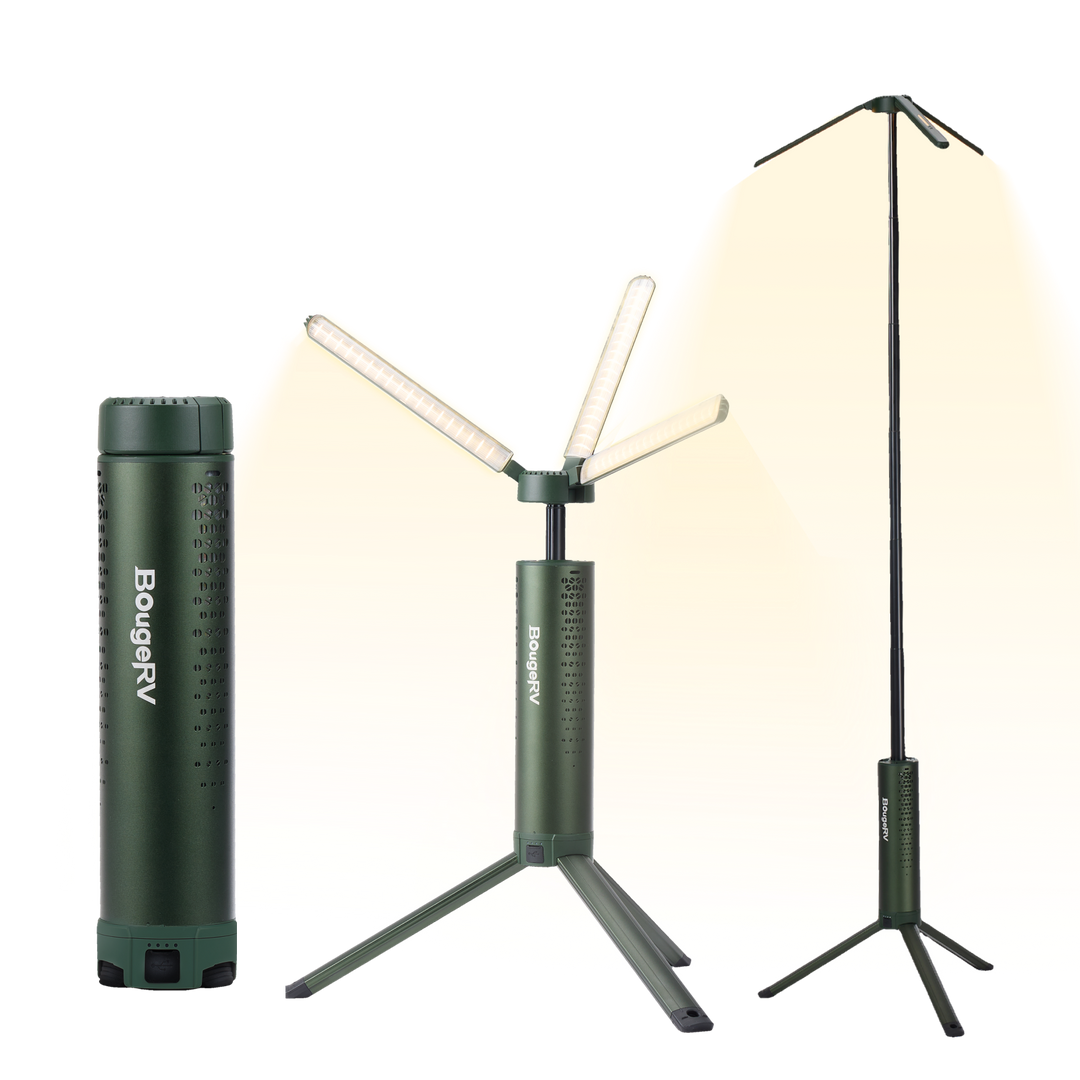 BougeRV Neue T1 tragbare teleskopische Campinglampe (Grün)